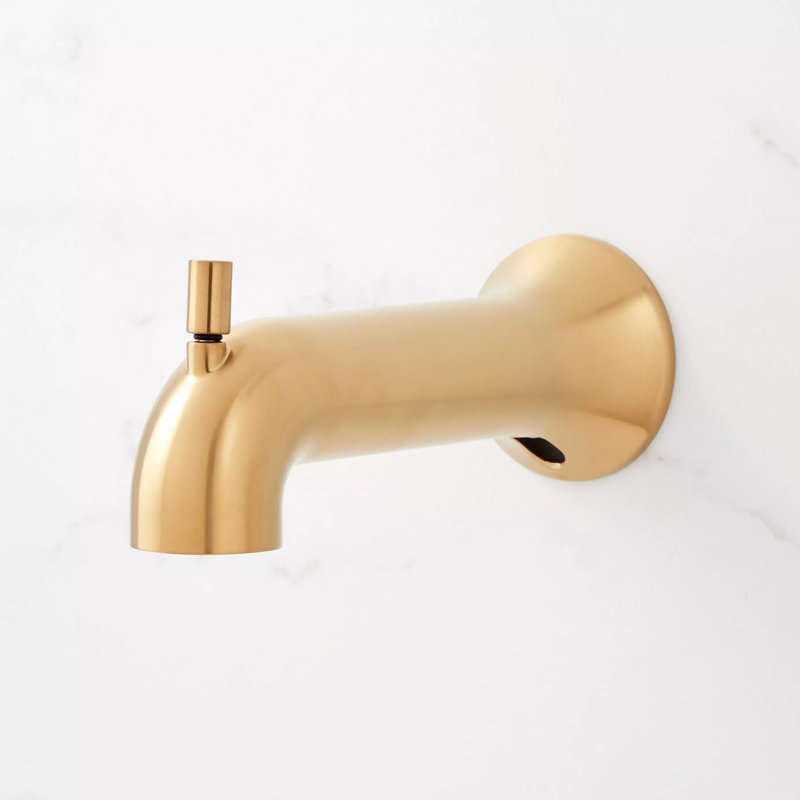 Lentz 6-7/8" Tub Spout, Brushed Gold