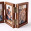Cadre photo en bois à trois volets articulés, cadre photo pliable style livre, présentoir de table-1658942018