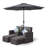 Duenweg Long Double Chaise with Cushions and Table