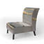 Fauteuil de chambre rembourré Glamour Morning Fog II - Modern Glam