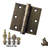 3 X 3 Solid Brass Architectural Hinge With Acorn Tips-71108026
