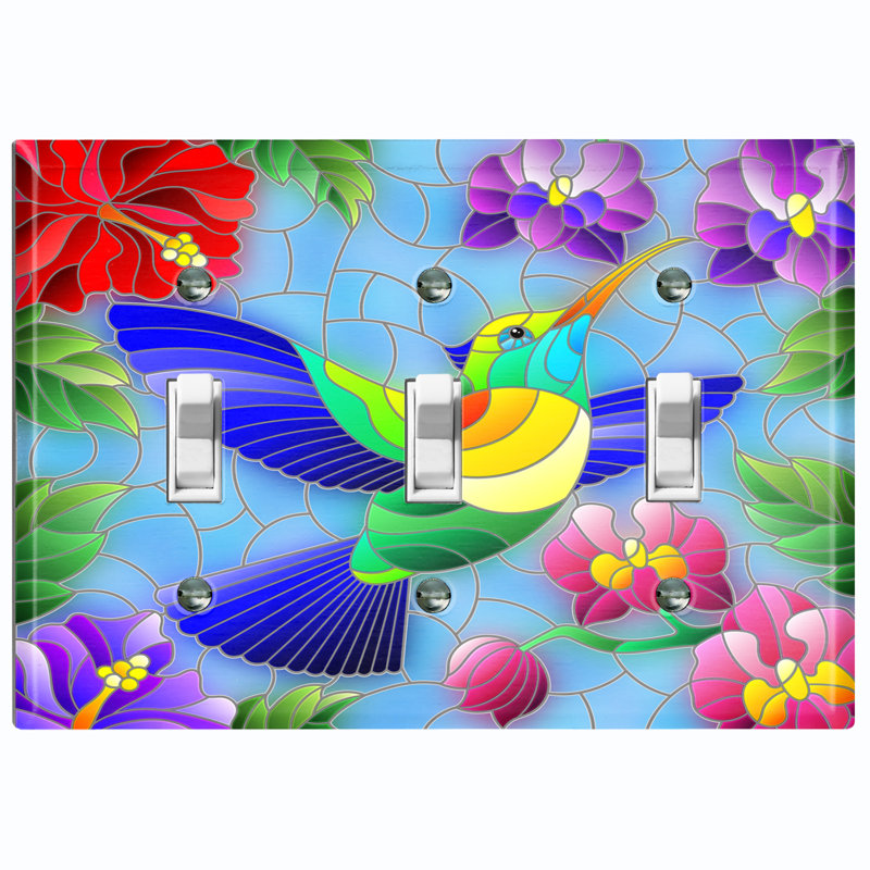 Plaque murale mosaïque 3 oiseaux Mosiac
