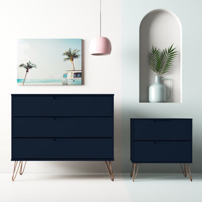 Rockefeller 2-Piece Bedroom Set with Dresser and Nightstand by Manhattan Comfort