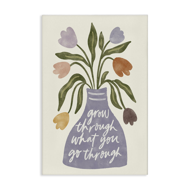 Art mural sur toile What You Go Through Flowers par Amanda Houston, H 16 po x l 24 po
