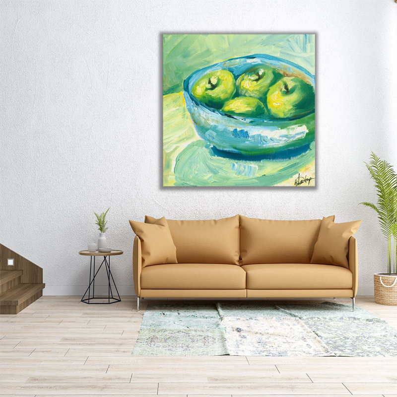 «Bowl of Fruit II», reproduction d'art sur toile, H 12 po x l 12 po