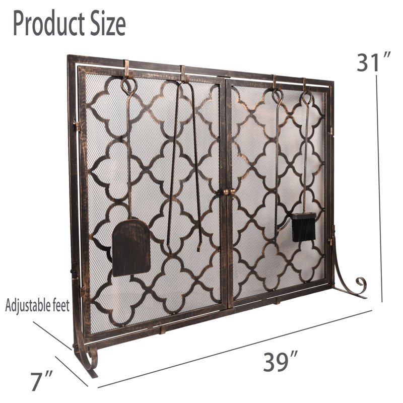 Morrissa Iron Fireplace Screen