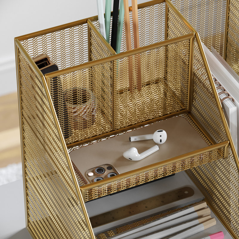 Organisateur de bureau en filet en acier Martha Stewart Ryder