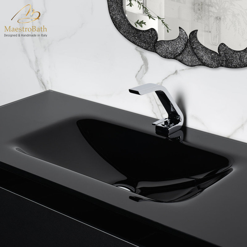 Danya 40'' W Single Vanity, Black, Black, Silver
