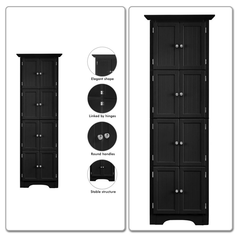 Renata Accent Cabinet, Black