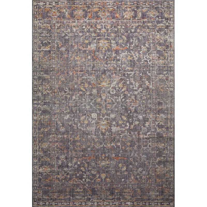Graphite & Multi 5' x 7' Reversible Synthetic Area Rug