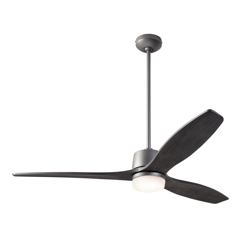 Arbor 54'' Ceiling Fan with LED Lights, Ebony, Wall/Remote Combo Controls, Graphite