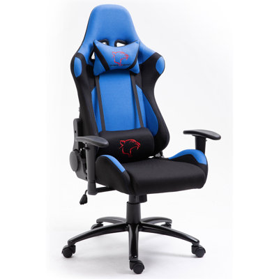 Inbox Zero Gulielma Adjustable Reclining Ergonomic Swiveling PC & Racing Game Chair in Blue
