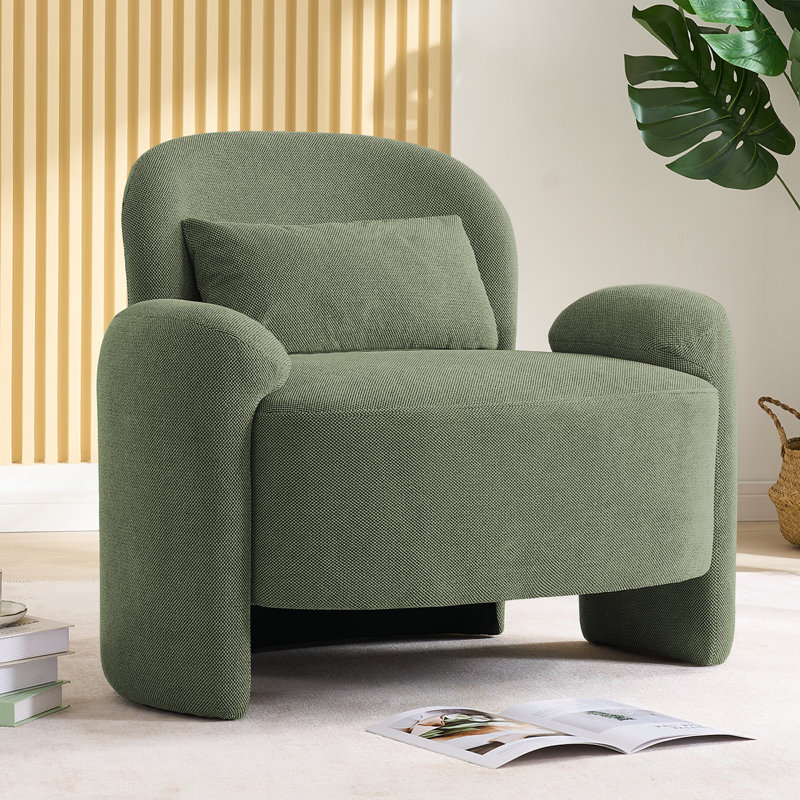 Fauteuil d'appoint moderne surdimensionné 37,2 po, Vert