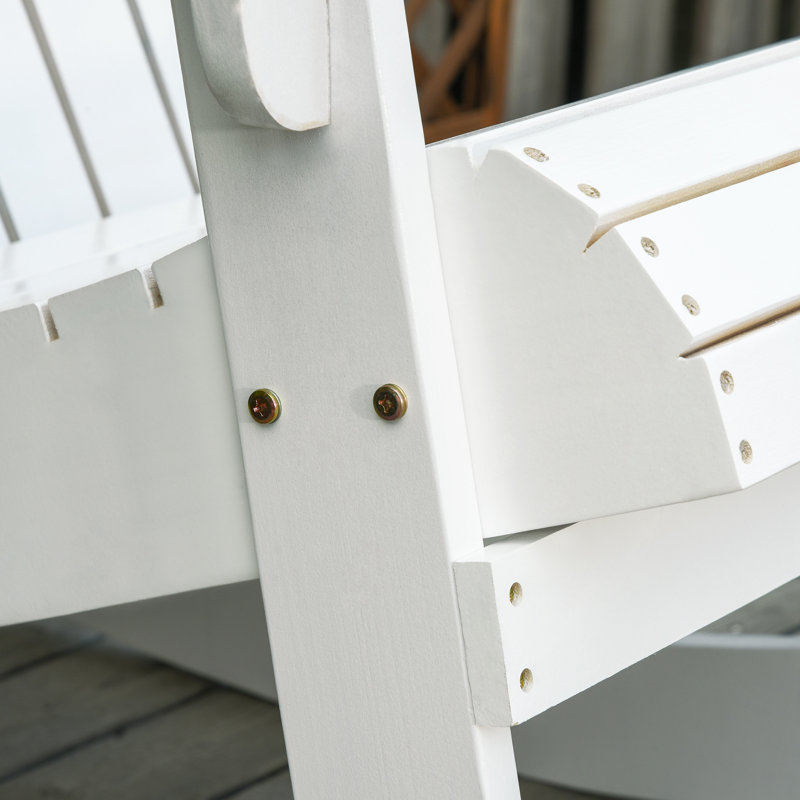 Chaise avec chaise berçante en bois Adirondack