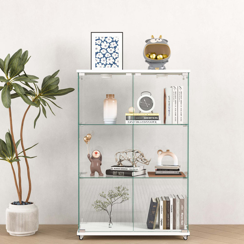 Vitrine en verre avec lumières DEL