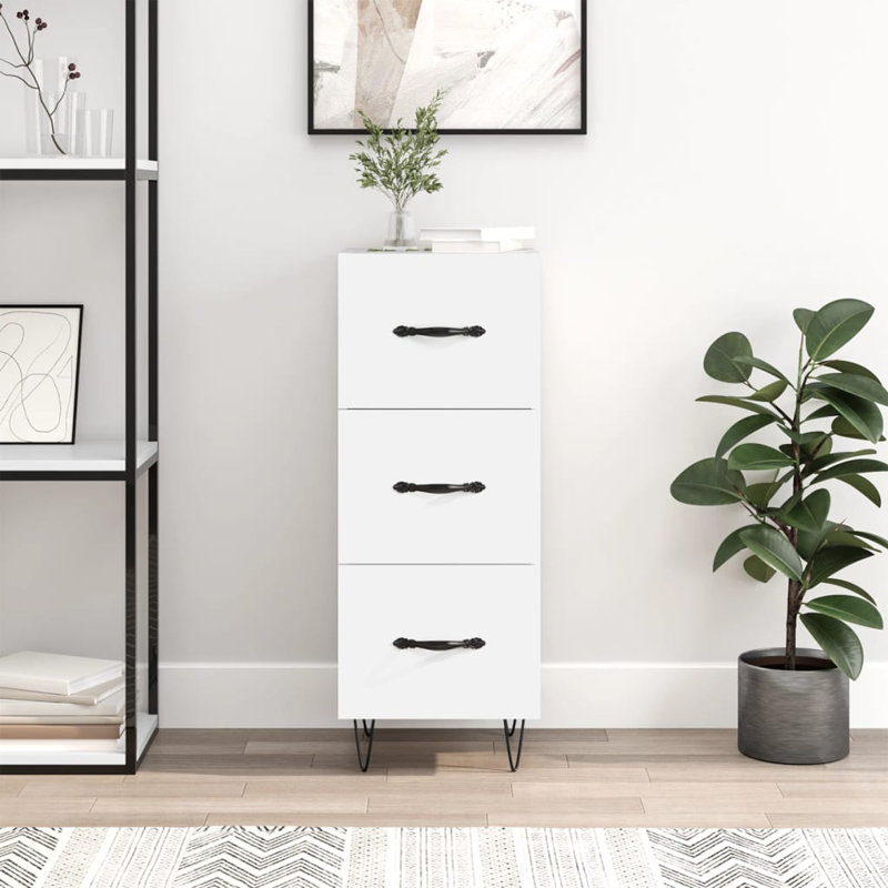 Malynda Sideboard 34,5x34x90 cm Engineered Wood, White