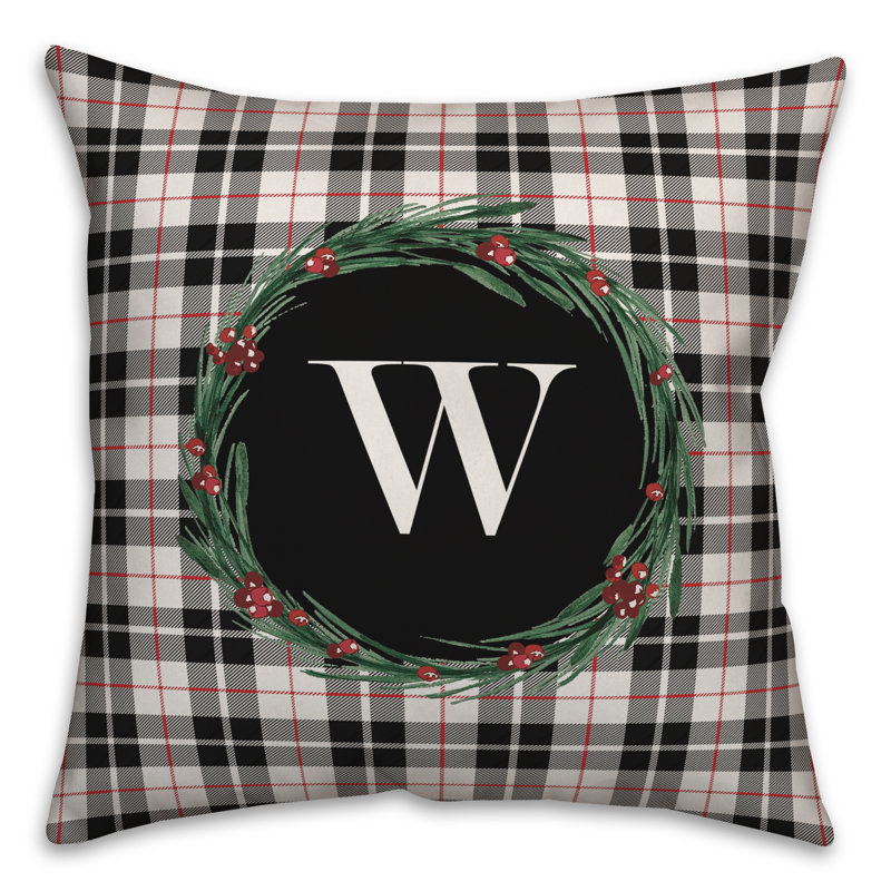 Checkered Throw Pillow, W