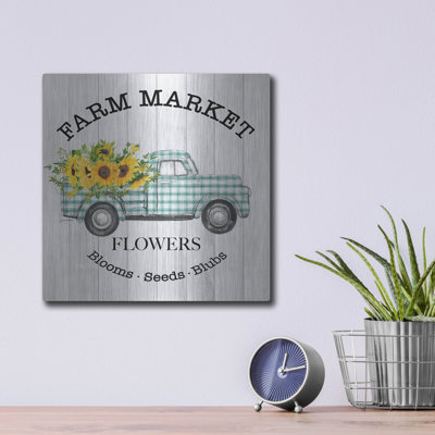 'Farm Market Sunflowers A' by Jean Plout Metal Wall Art