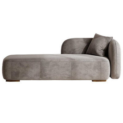 High Elastic Sponge Flannelette Recliner Upholstered Chaise Lounge