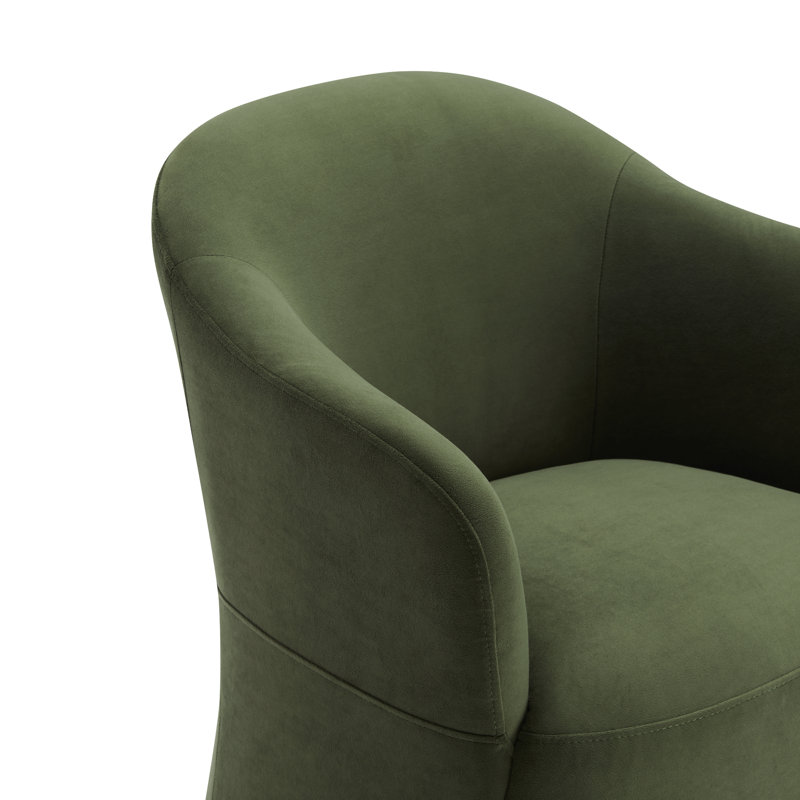Fauteuil Janina, Velours performance vert forêt Bella