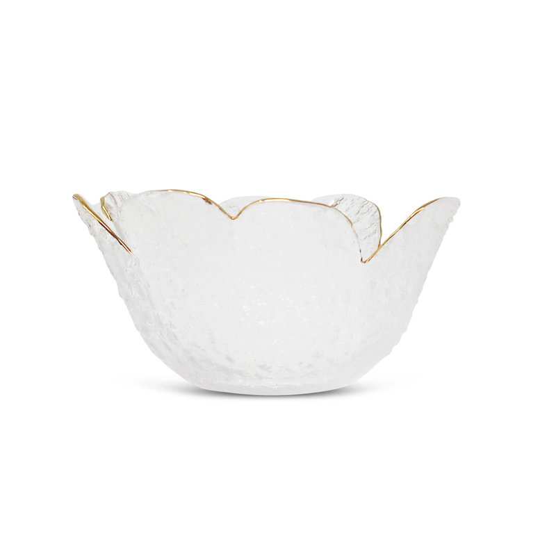 Bol décoratif en verre Jermaine, H 2,25 po x l 5 po x P 5 po