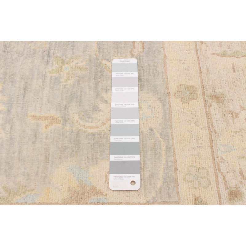 Tapis gris Peshawar Oushak 6 pi 2 po x 9 pi 3 po