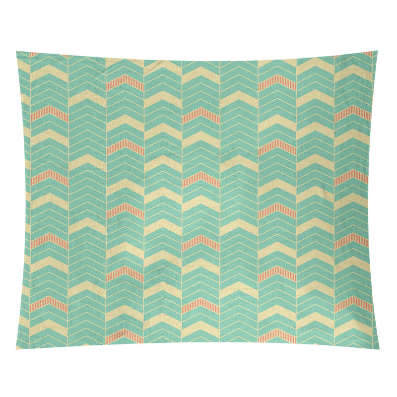 Tapisserie Stephenie, H 51 po x l 60 po, Vert / orange / jaune