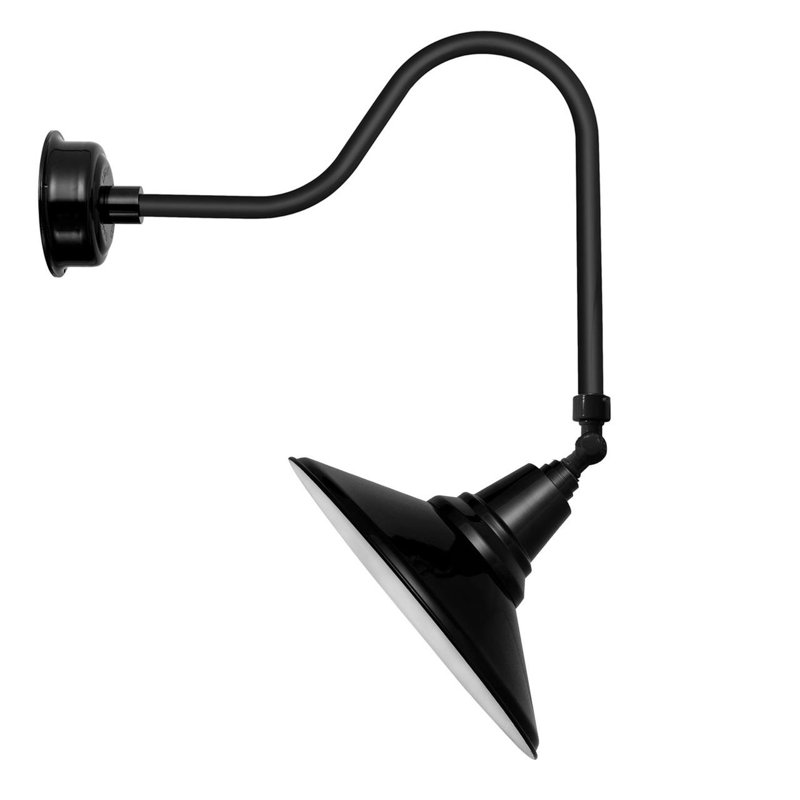 Luminaire de grange d’extérieur à del calla, Noir, 30.23" H x 18" W x 34" D