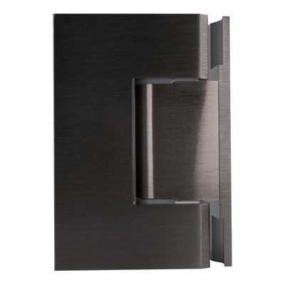  Charnière de porte de douche murale Designer Series avec plaque arrière décalée en étain brossé