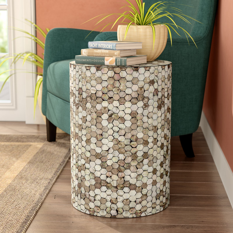 Solid + Manufactured Wood Accent Stool