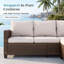 5 - Person Outdoor Wicker Patio Conversation Set with Swivel Chairs-21757696-21757709