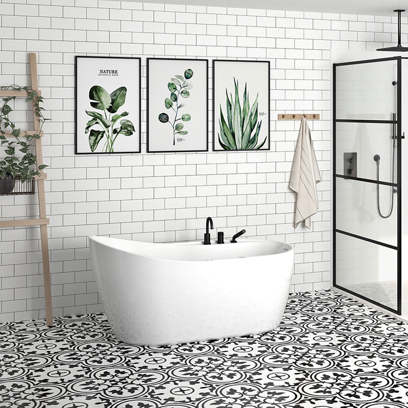 ALPS Living Zephyr Freestanding Bathtub w/Faucet Deck
