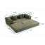 Canapé-lit modulaire en mousse Boneless