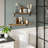 Floating Wall Shelves Set Of 4 With Metal Brackets, Long Wall Mounted Shelves For Storage And Display In Living Room, Bathroom, Bedroom, Kitchen, Sturdy And Space Saving Design-1250452214