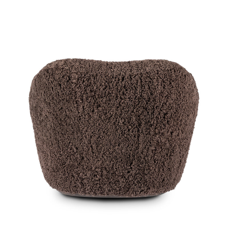 Julius Swivel Chair, Cocoa Shearling
