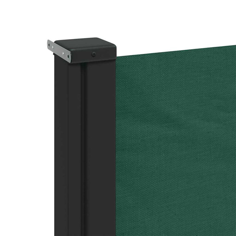 Vidaxl Retractable Side Awning, Dark Green, 86.6" x 196.9"
