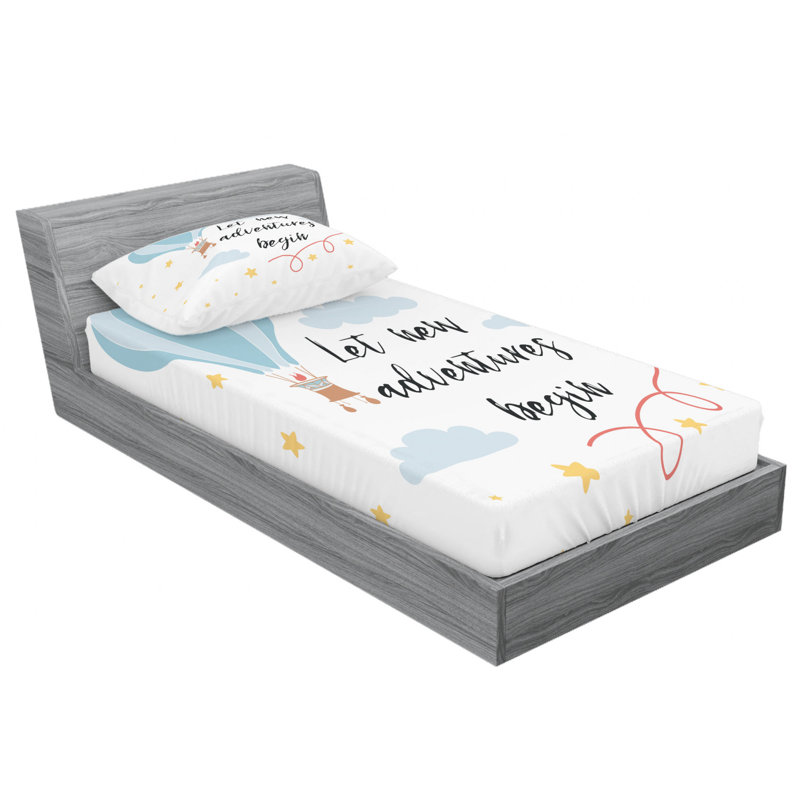 Microfiber Sheet Set, Twin Sheet Set with Fitted Sheet