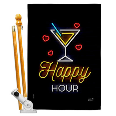 Double Sided 40'' H x 28'' W Polyester Flag Set