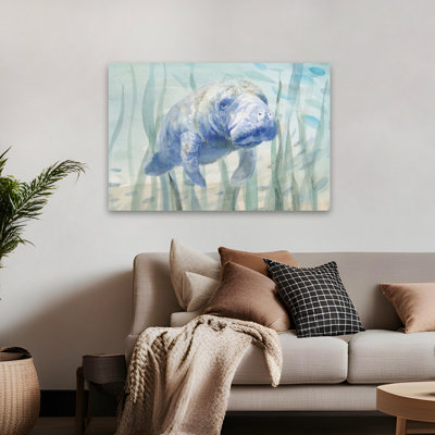 Nautical And Coastal Manatee Undersea