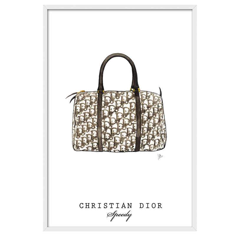 Objects Dior Bag by Juan Carlos Arbex - Single Picture Frame Painting, 60cm H x 40cm W x 3cm D