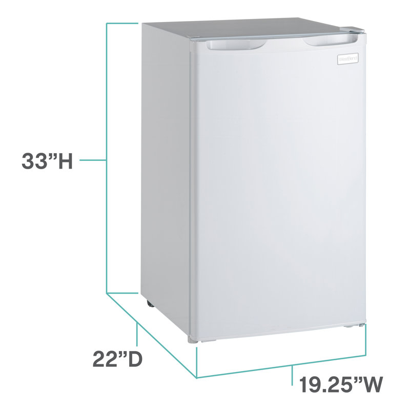 Compact White Energy Star Mini Fridge with Adjustable Shelves