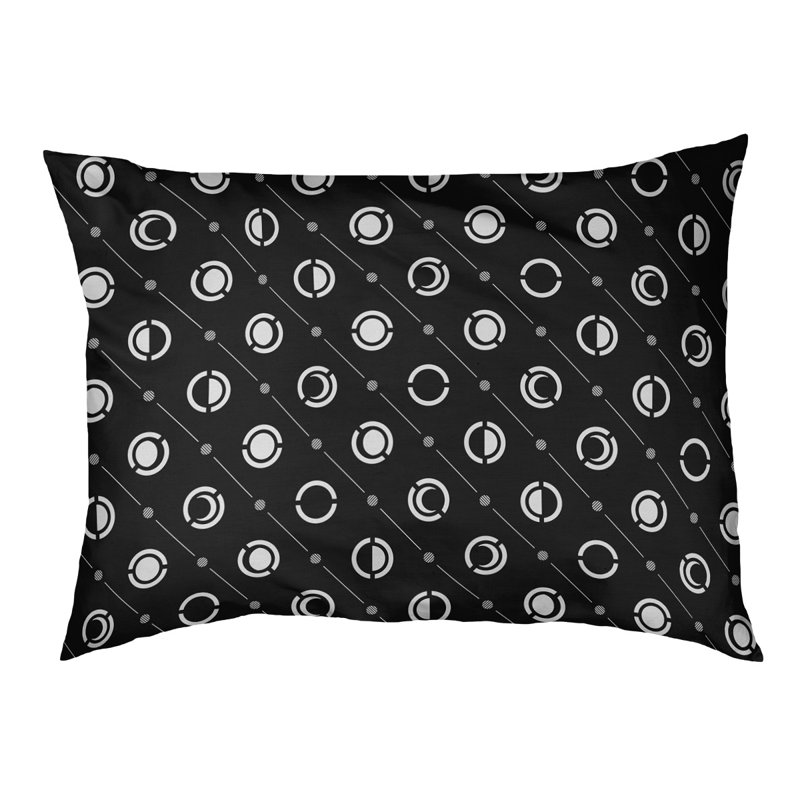 Coussin d’extérieur pour chien moon phases Chenault, Petit (l 28 po x P 6 po x H 18 po), Noir