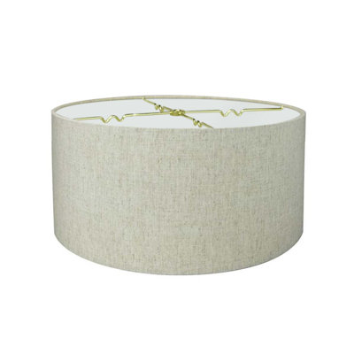 16x16x9 Textured Oatmeal Hardback Drum Lampshade