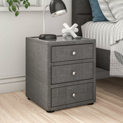 Daveney 3 Drawer Bedside Table