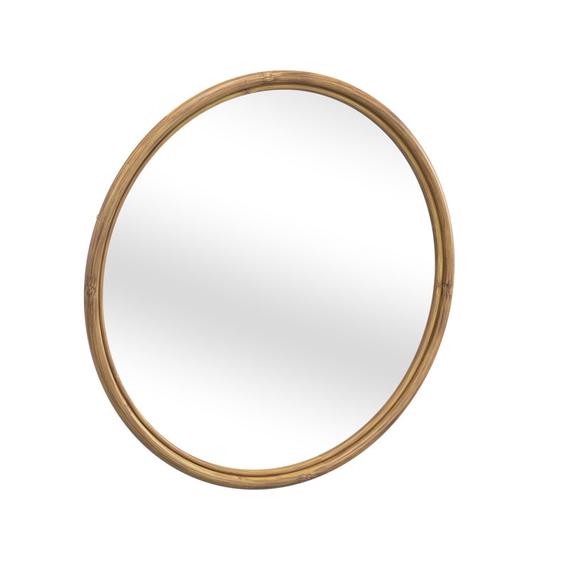 Johnica Wood Flat Wall Mirror
