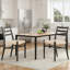 Chaises de salle à manger, siège en corde tissée avec structure en métal robuste, chaises de salle à manger modernes Mid-Century pour la cuisine, le salon, le restaurant-518246154-518246149