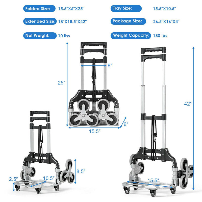 180 lb Chariot diable d'escalier