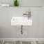 Lordear 10'' White Ceramic Rectangular Bathroom Sink
