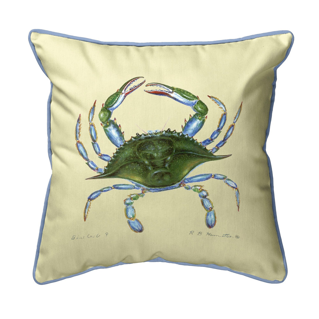 Female Crab Indoor/Outdoor Throw Pillow Betsy Drake Interiors