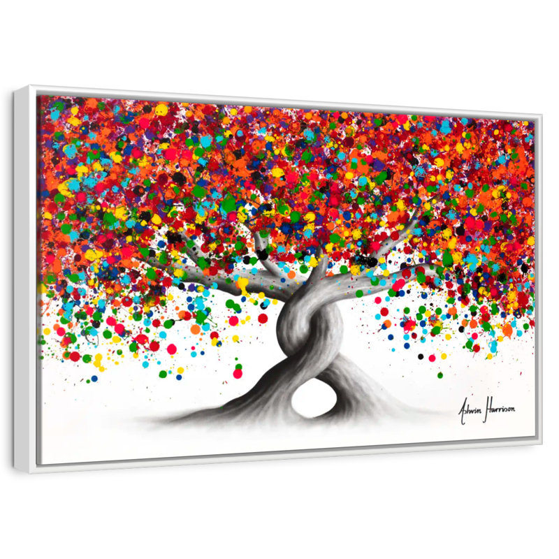 Arbres à bonbons, Cadre flottant blanc, 25 po x 17 po